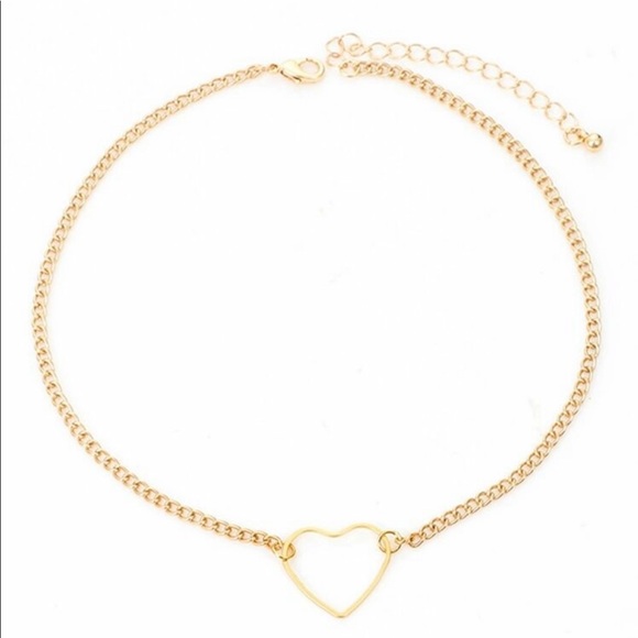 • Nadine • Open Heart Chain Choker - Picture 3 of 4
